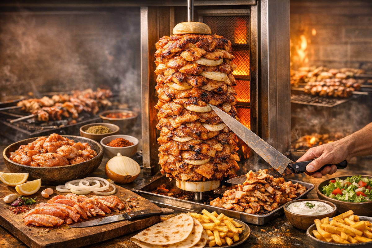 Kebab à la broche